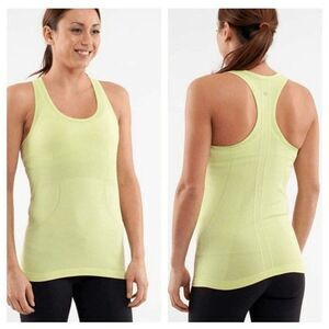 NWOT LULULEMON ATHLETICA Run Swiftly Tech Razorback Tank 'Lime Green' Size 12